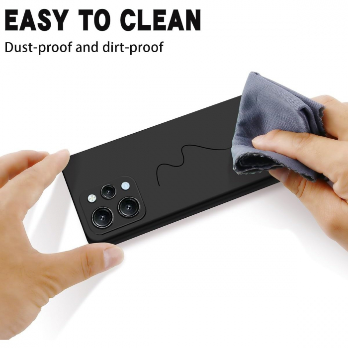 Husa de Protectie Matte TPU, Flippy, pentru Xiaomi Redmi 12, Protectie Camera, Antisoc, Antizgariere, Antialunecare, Acoperire Completa, Negru [2]