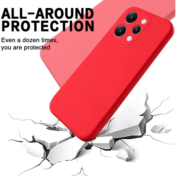 Husa de Protectie Matte TPU, Flippy, pentru Xiaomi Redmi 12, Protectie Camera, Antisoc, Antizgariere, Antialunecare, Acoperire Completa, Rosu [4]