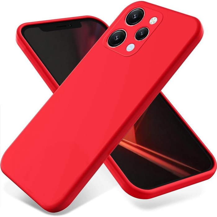Husa de Protectie Matte TPU, Flippy, pentru Xiaomi Redmi 12, Protectie Camera, Antisoc, Antizgariere, Antialunecare, Acoperire Completa, Rosu [1]