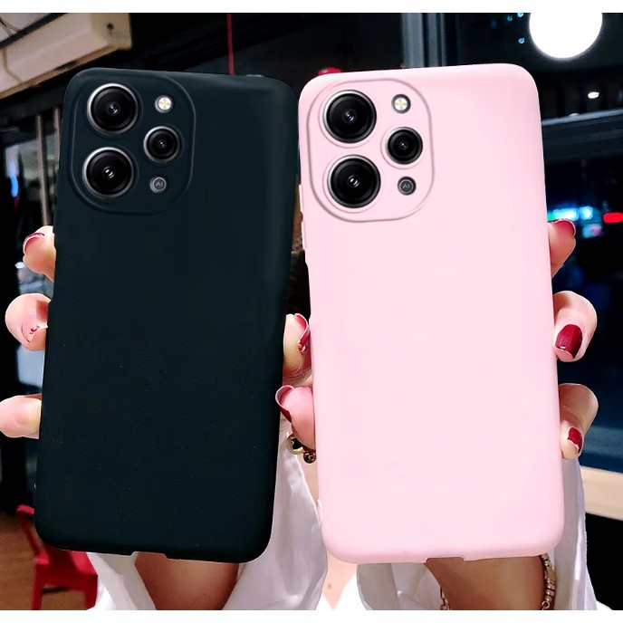 Husa de Protectie Matte TPU, Flippy, pentru Xiaomi Redmi 12, Protectie Camera, Antisoc, Antizgariere, Antialunecare, Acoperire Completa, Roz [3]