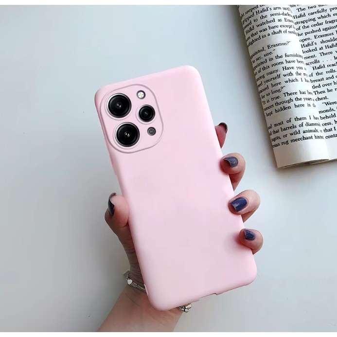 Husa de Protectie Matte TPU, Flippy, pentru Xiaomi Redmi 12, Protectie Camera, Antisoc, Antizgariere, Antialunecare, Acoperire Completa, Roz [4]