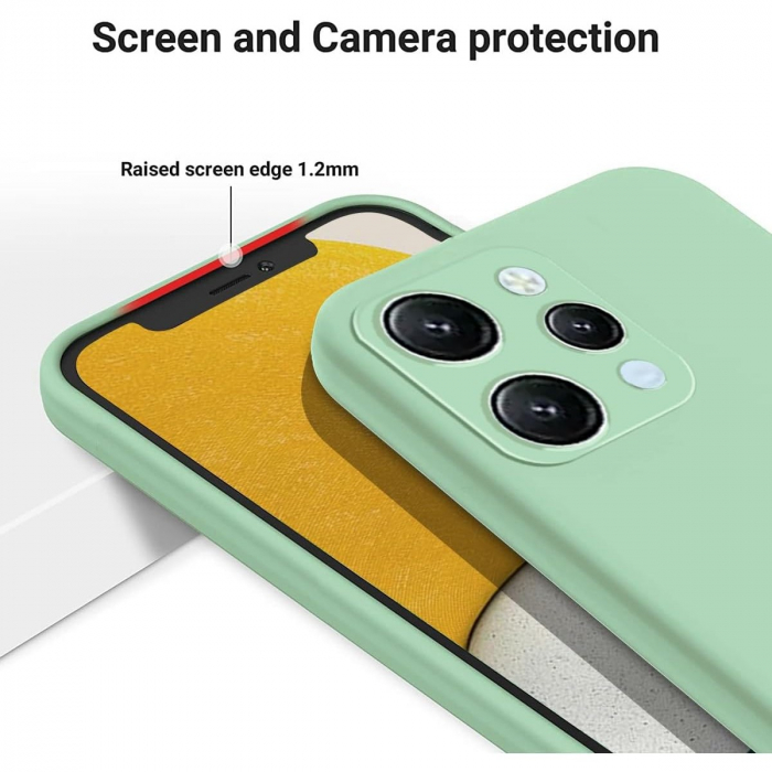 Husa de Protectie Matte TPU, Flippy, pentru Xiaomi Redmi 12, Protectie Camera, Antisoc, Antizgariere, Antialunecare, Acoperire Completa, Verde [4]