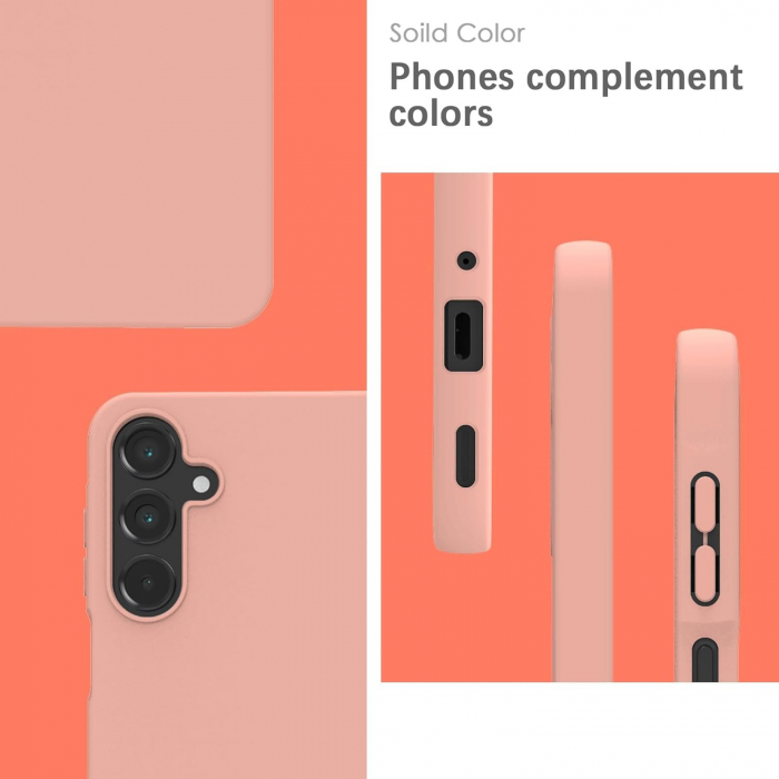 Husa de Protectie Matte TPU, Flippy, pentru Xiaomi Redmi 13C, Protectie Camera, Antisoc, Antizgariere, Antialunecare, Acoperire Completa, Roz [7]