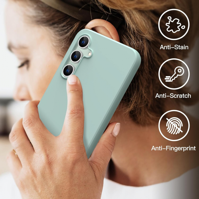 Husa de Protectie Matte TPU, Flippy, pentru Xiaomi Redmi 13C, Protectie Camera, Antisoc, Antizgariere, Antialunecare, Acoperire Completa, Verde [5]