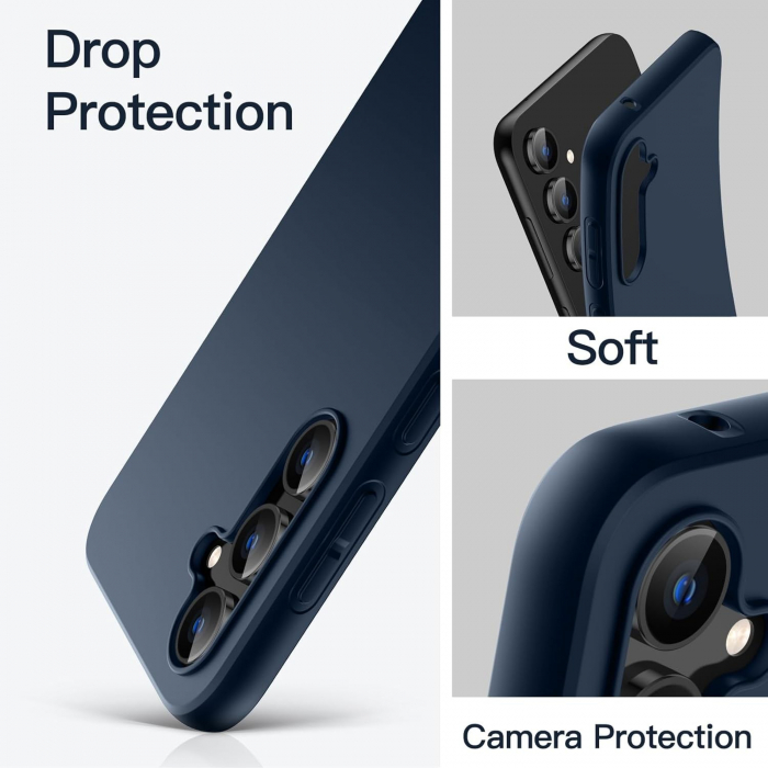 Husa de Protectie Matte TPU, Flippy, pentru Xiaomi Redmi Note 12 5G, Protectie Camera, Antisoc, Antizgariere, Antialunecare, Acoperire Completa, Albastru [4]