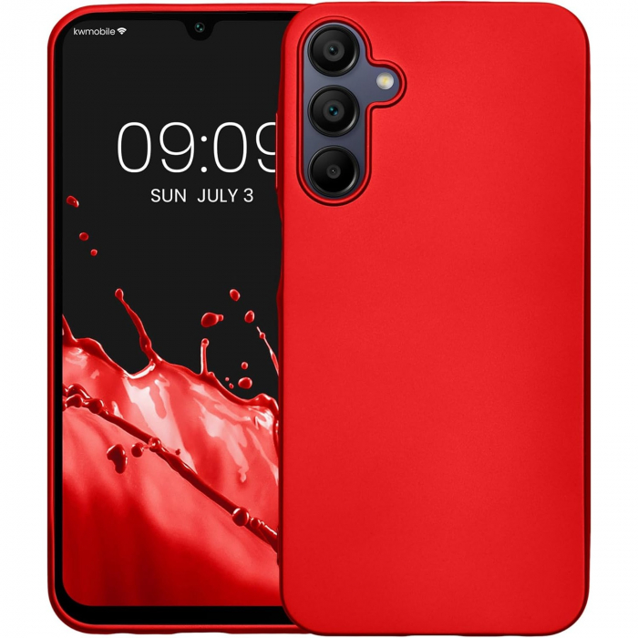 Husa de Protectie Matte TPU, Flippy, pentru Xiaomi Redmi Note 12 5G, Protectie Camera, Antisoc, Antizgariere, Antialunecare, Acoperire Completa, Rosu [5]