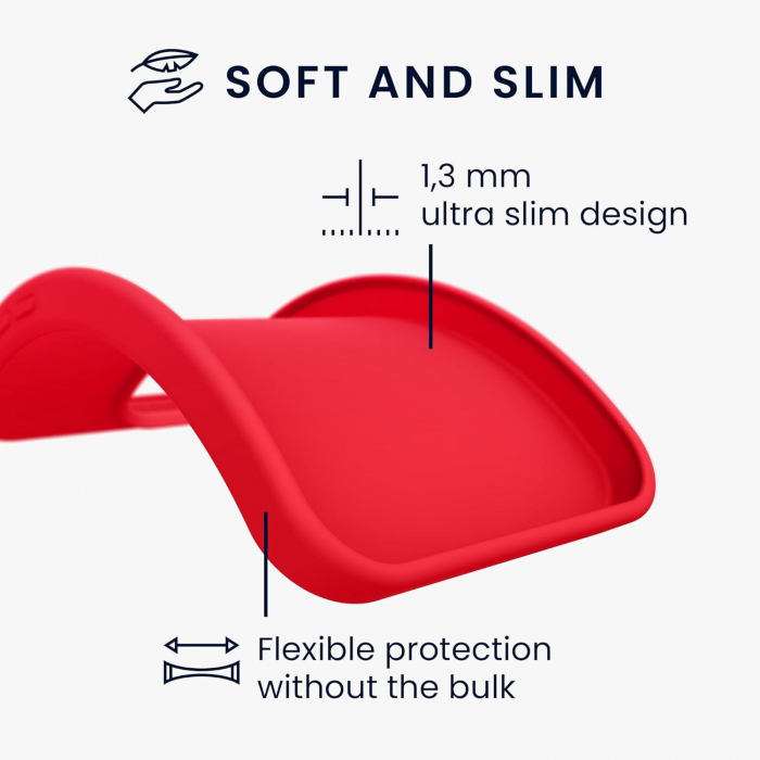 Husa de Protectie Matte TPU, Flippy, pentru Xiaomi Redmi Note 12 5G, Protectie Camera, Antisoc, Antizgariere, Antialunecare, Acoperire Completa, Rosu [2]