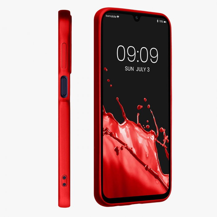 Husa de Protectie Matte TPU, Flippy, pentru Xiaomi Redmi Note 12 5G, Protectie Camera, Antisoc, Antizgariere, Antialunecare, Acoperire Completa, Rosu [6]