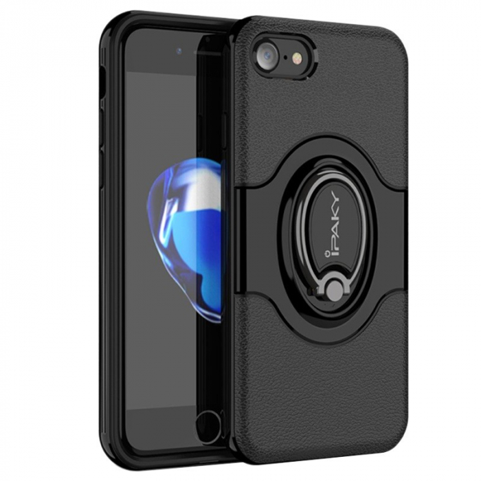 Husa de protectie pentru Apple iPhone 7/8 Ipaky Ring Negru [2]