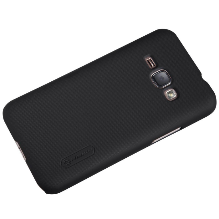Husa de protectie pentru Samsung Galaxy J1 2015 Nillkin Frosted Shield Negru + Folie de protectie [4]