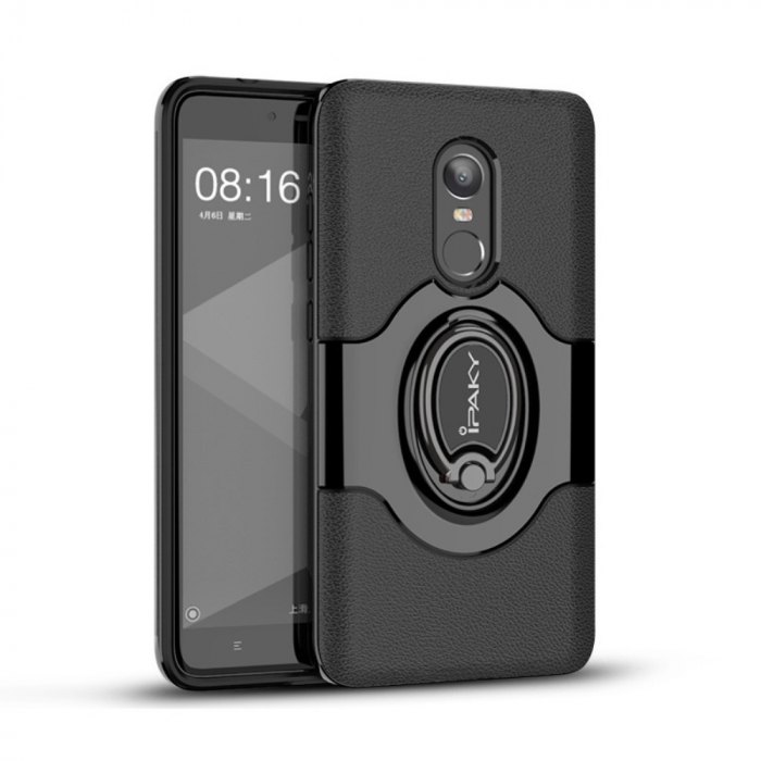Husa de protectie pentru Xiaomi Redmi Note 4X Ipaky Ring Negru [1]