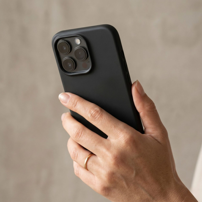 Husa de Protectie Telefon, Flippy, Compatibila cu iPhone 16 Pro Max, Silicon Premium Antisoc, Anti-Zgirieturi, MagSafe, Acces Camera Control, Protectie 360, Interior Microfibra, Negru [2]