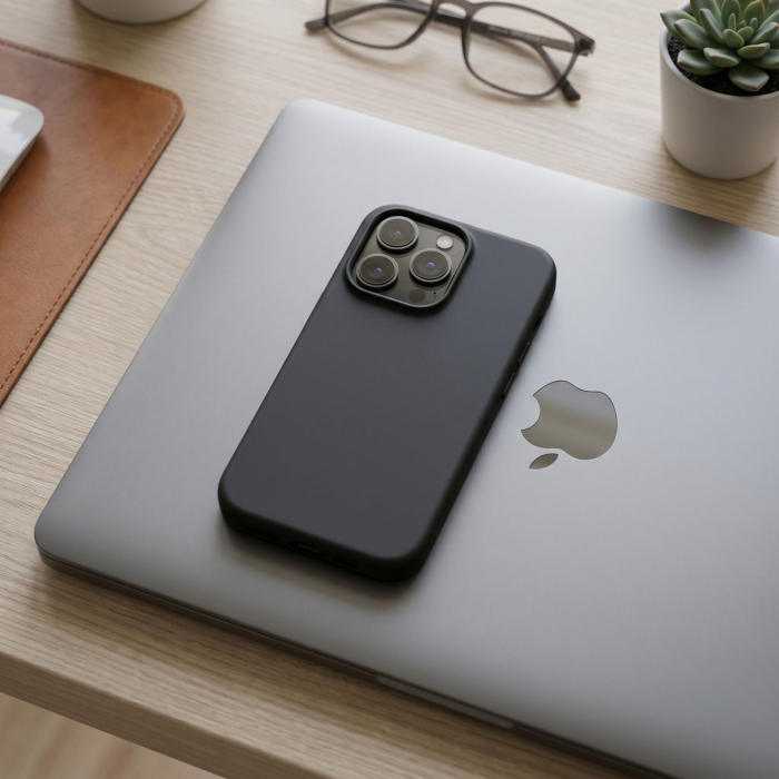 Husa de Protectie Telefon, Flippy, Compatibila cu iPhone 16 Pro, Silicon Premium Antisoc, Anti-Zgirieturi, MagSafe, Acces Camera Control, Protectie 360, Interior Microfibra, Negru [4]