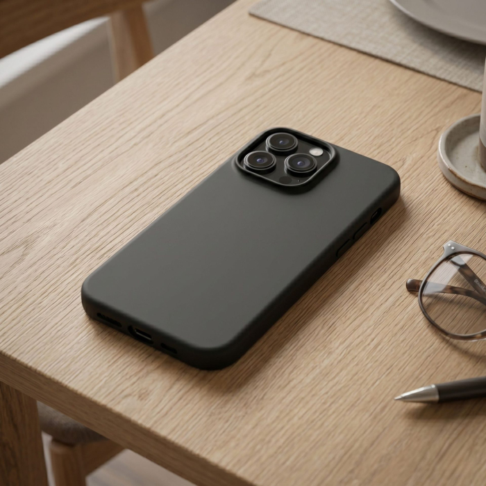 Husa de Protectie Telefon, Flippy, Compatibila cu iPhone 16 Pro, Silicon Premium Antisoc, Anti-Zgirieturi, MagSafe, Acces Camera Control, Protectie 360, Interior Microfibra, Negru [5]