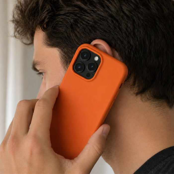 Husa de Protectie Telefon, Flippy, Compatibila cu iPhone 16 Pro, Silicon Premium Antisoc, Anti-Zgirieturi, MagSafe, Acces Camera Control, Protectie 360, Interior Microfibra, Portocaliu [4]
