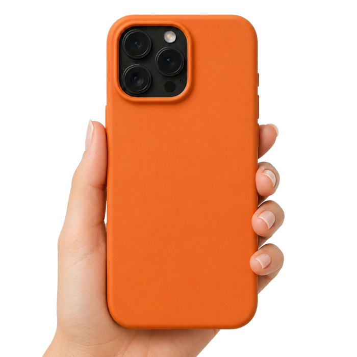 Husa de Protectie Telefon, Flippy, Compatibila cu iPhone 16 Pro, Silicon Premium Antisoc, Anti-Zgirieturi, MagSafe, Acces Camera Control, Protectie 360, Interior Microfibra, Portocaliu [2]