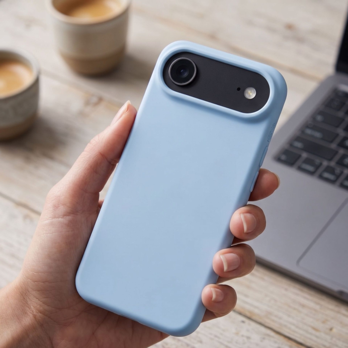 Husa de Protectie Telefon, Flippy, Compatibila cu iPhone 17 Air, Silicon Premium Antisoc, Protectie Completa 360, Design Modern, Anti-Zgirieturi, Interior Microfibra, Albastru [2]