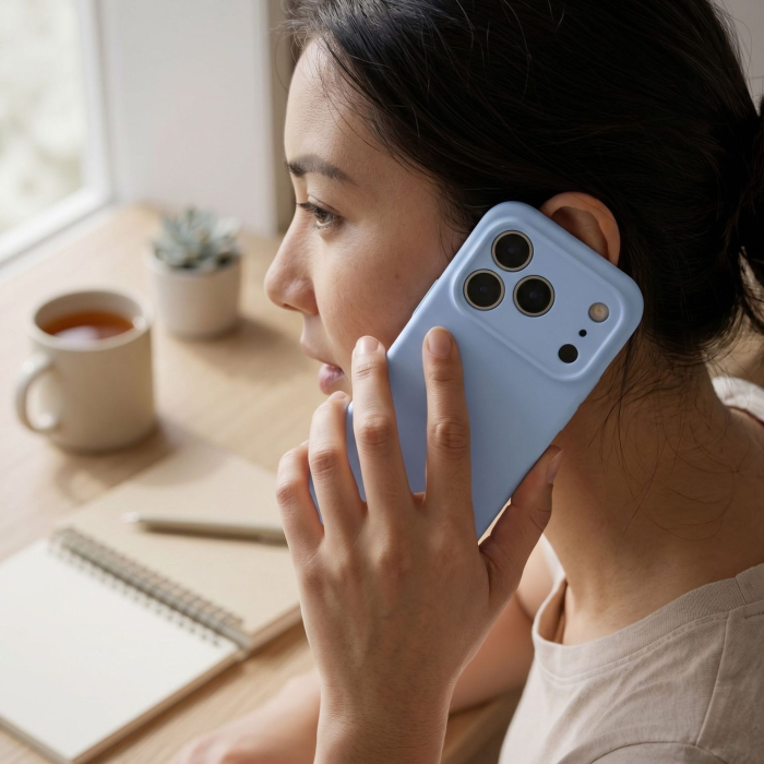 Husa de Protectie Telefon, Flippy, Compatibila cu iPhone 17 Pro Max, Silicon Premium Antisoc, Protectie Completa 360, Design Modern, Anti-Zgirieturi, Interior Microfibra, Albastru [4]