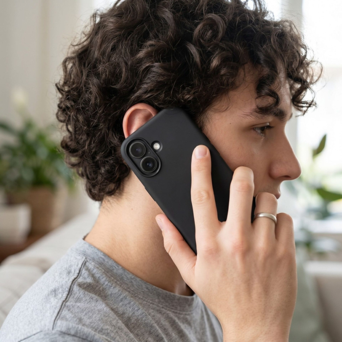 Husa de Protectie Telefon, Flippy, Compatibila cu iPhone 17 , Silicon Premium Antisoc, Protectie Completa 360, Design Modern, Anti-Zgirieturi, Interior Microfibra, Negru [4]