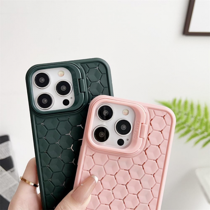 Husa de Protectie TPU, Flippy, pentru Apple iPhone 14 Plus, 3D Cube, cu Inel, Protectie Camera, Antisoc, Antizgariere, Antialunecare, Acoperire Completa, Roz [11]