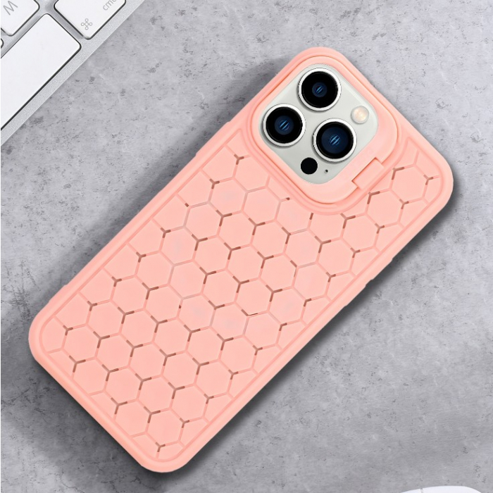 Husa de Protectie TPU, Flippy, pentru Apple iPhone 14 Plus, 3D Cube, cu Inel, Protectie Camera, Antisoc, Antizgariere, Antialunecare, Acoperire Completa, Roz [7]
