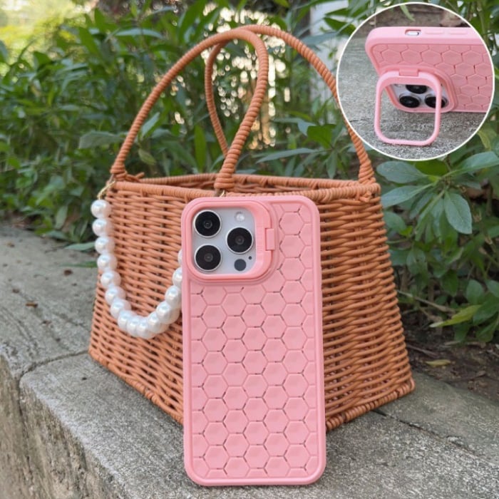 Husa de Protectie TPU, Flippy, pentru Apple iPhone 15 Pro, 3D Cube, cu Inel, Protectie Camera, Antisoc, Antizgariere, Antialunecare, Acoperire Completa, Roz [2]