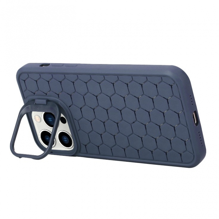 Husa de Protectie TPU, Flippy, pentru Samsung Galaxy S23 Plus, 3D Cube, cu Inel, Protectie Camera, Antisoc, Antizgariere, Antialunecare, Acoperire Completa, Albastru [3]