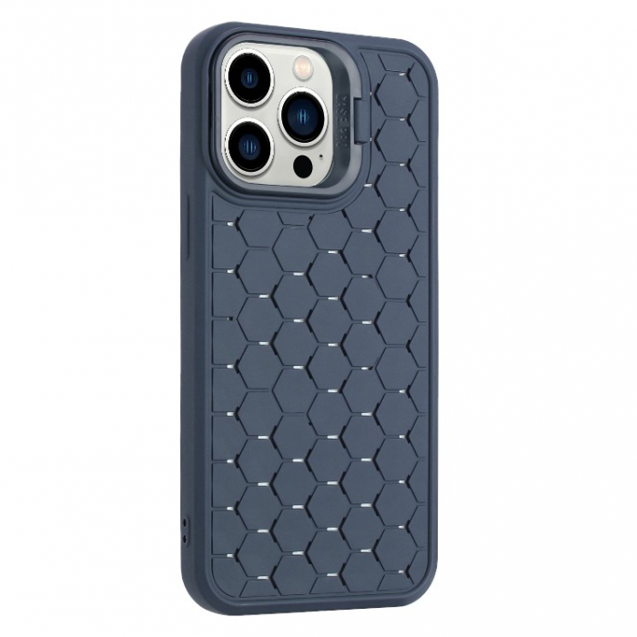 Husa de Protectie TPU, Flippy, pentru Samsung Galaxy S23 Plus, 3D Cube, cu Inel, Protectie Camera, Antisoc, Antizgariere, Antialunecare, Acoperire Completa, Albastru [6]