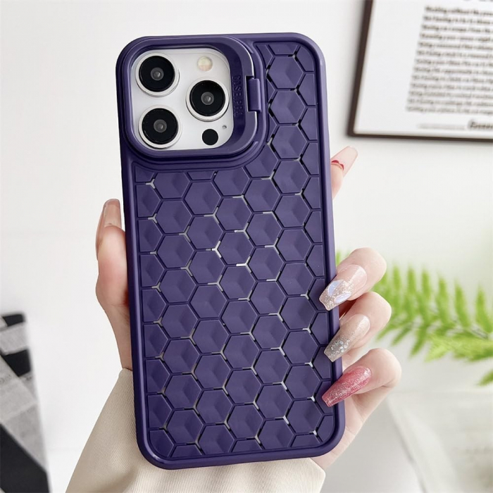 Husa de Protectie TPU, Flippy, pentru Samsung Galaxy S23 Ultra, 3D Cube, cu Inel, Protectie Camera, Antisoc, Antizgariere, Antialunecare, Acoperire Completa, Mov [8]