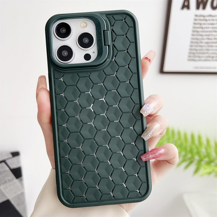 Husa de Protectie TPU, Flippy, pentru Samsung Galaxy S23 Ultra, 3D Cube, cu Inel, Protectie Camera, Antisoc, Antizgariere, Antialunecare, Acoperire Completa, Verde [8]