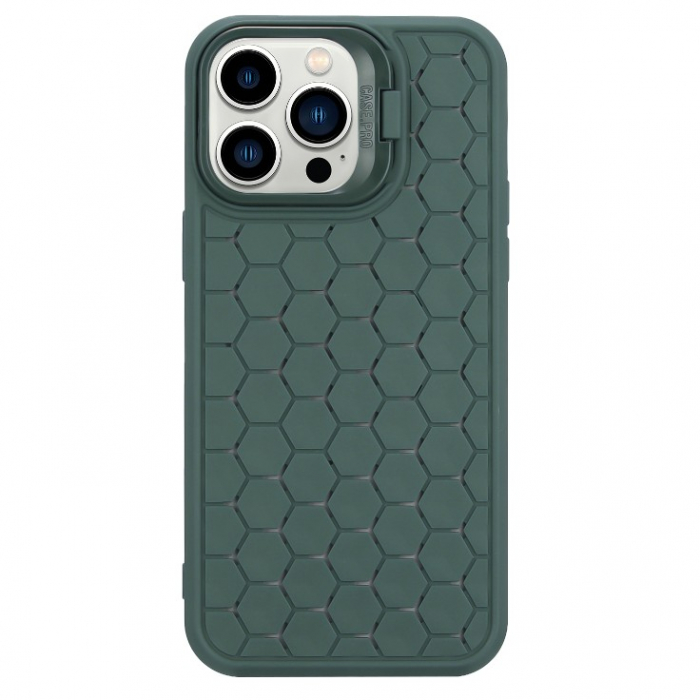 Husa de Protectie TPU, Flippy, pentru Samsung Galaxy S23 Ultra, 3D Cube, cu Inel, Protectie Camera, Antisoc, Antizgariere, Antialunecare, Acoperire Completa, Verde [4]