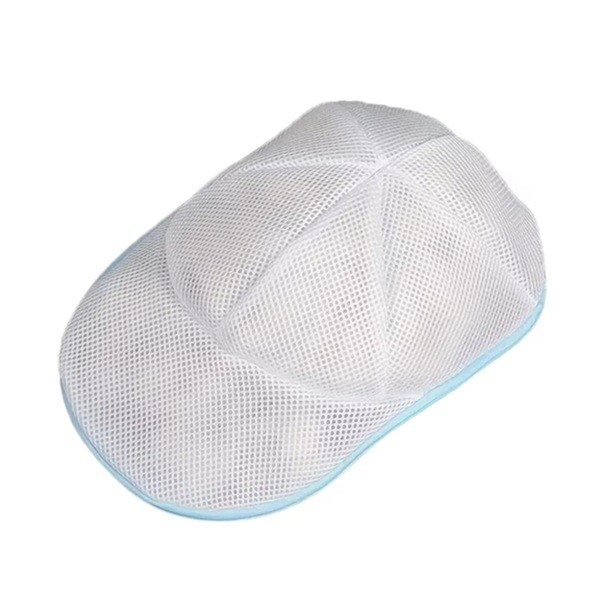 Husa de Spalare Sapca, Flippy, pentru Masina de Spalat, din Poliester, Circumferinta 53 cm, cu Fermoar, Alb/Albastru [1]