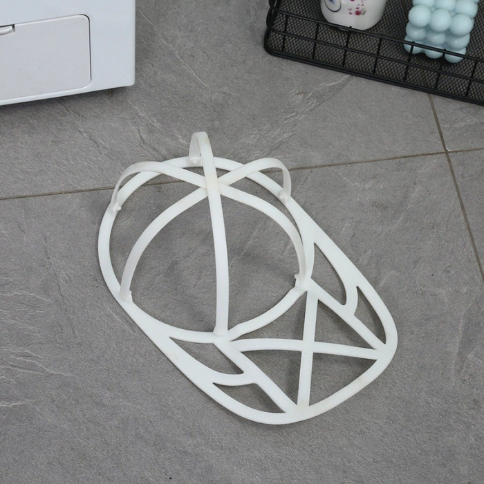 Husa de Spalare Sapca, Flippy, pentru Masina de Spalat, din Poliester, Circumferinta 53 cm, cu Fermoar, cu Suport Sapca, Alb/Albastru [3]