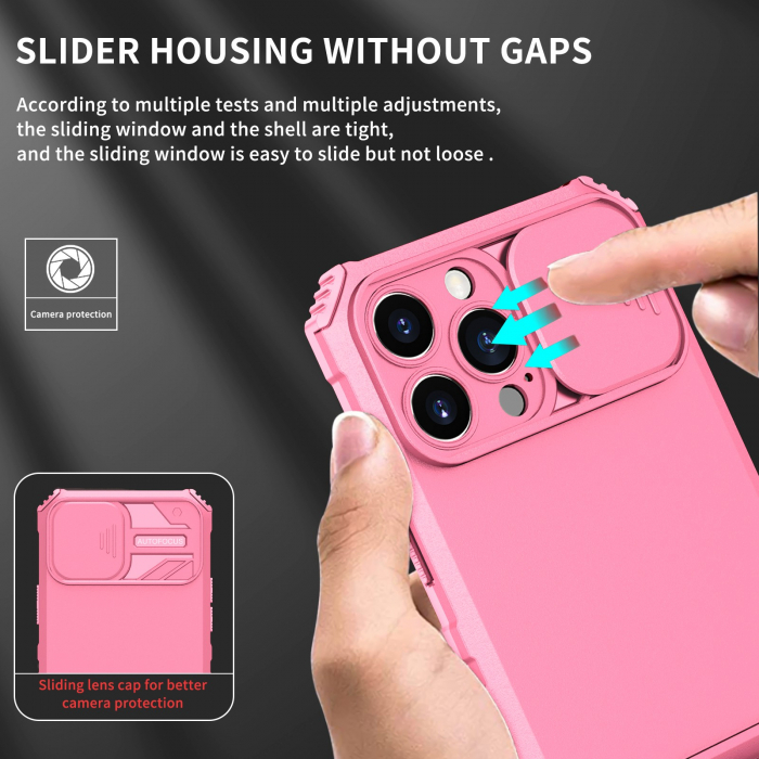 Husa Defender cu Stand pentru iPhone 11, Roz, Suport reglabil, Antisoc, Protectie glisanta pentru camera, Flippy [7]