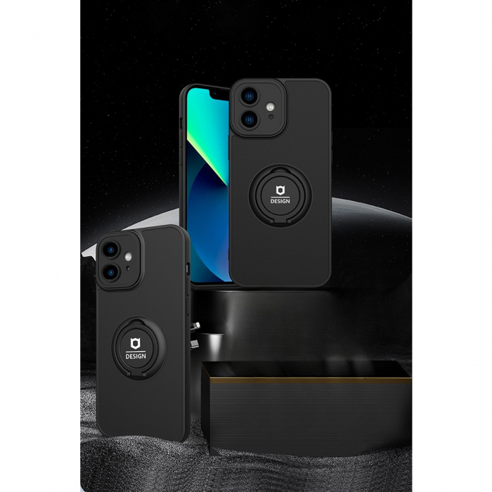 Husa Eagle Eye cu Stand pentru Huawei P20 Lite, Negru, Suport Auto Magnetic, Protectie Antisoc, Flippy [5]