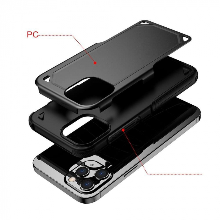 Husa Flippy Apple iPhone X/XS Defender Model 2, Negru [8]