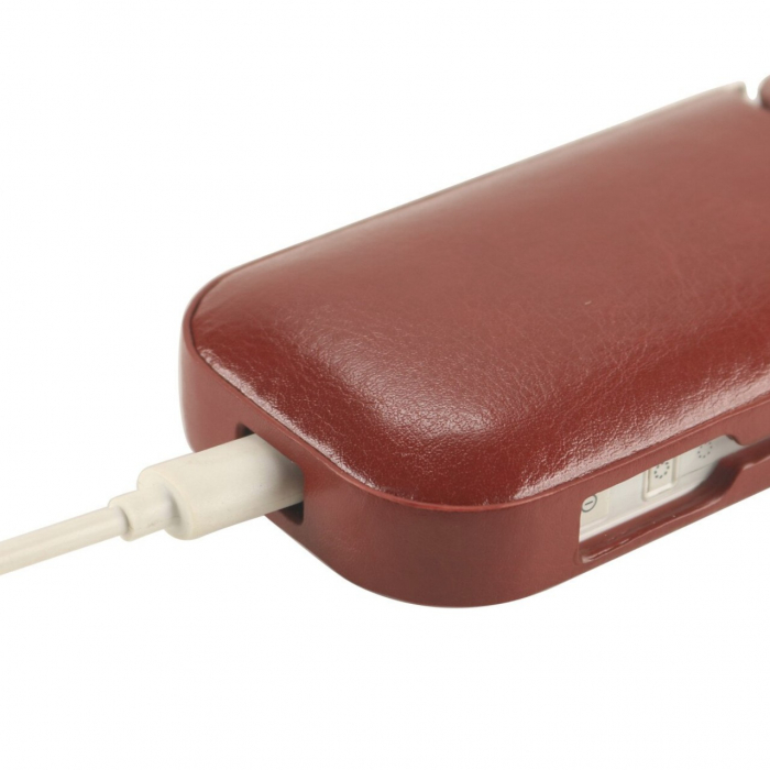Husa Flippy pentru IQOS 2.4 Plus, Capac de Protectie, Anti Soc si Zgarieturi, din Piele Ecologica, 43 g, 12 x 6 x 2.5 cm, Maro [3]