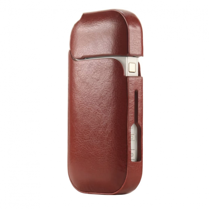 Husa Flippy pentru IQOS 2.4 Plus, Capac de Protectie, Anti Soc si Zgarieturi, din Piele Ecologica, 43 g, 12 x 6 x 2.5 cm, Maro [6]