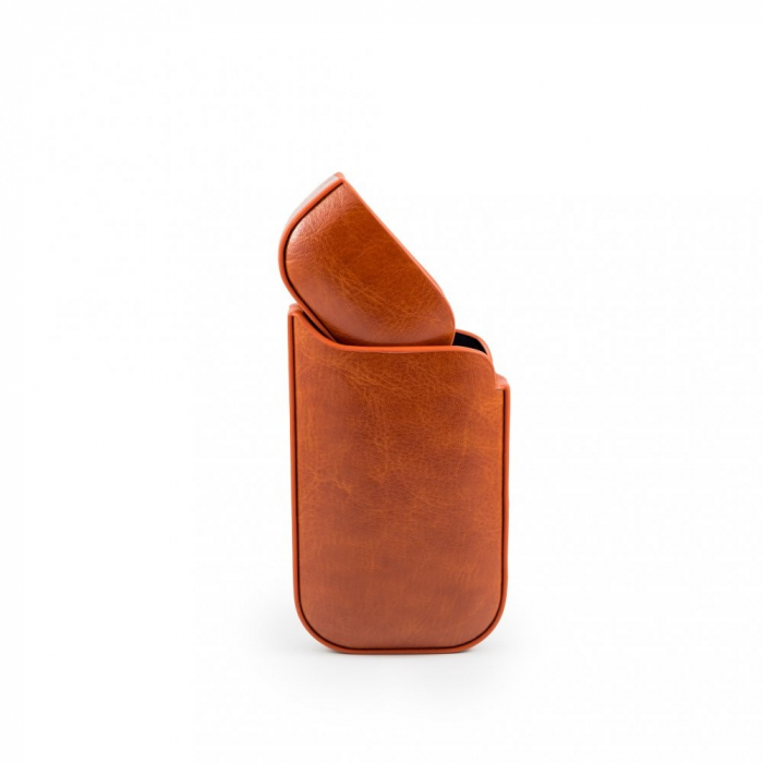 Husa Flippy pentru IQOS 2.4 Plus, Capac de Protectie, Anti Soc si Zgarieturi, din Piele Ecologica, 43 g, 12 x 6 x 2.5 cm, Portocaliu [2]