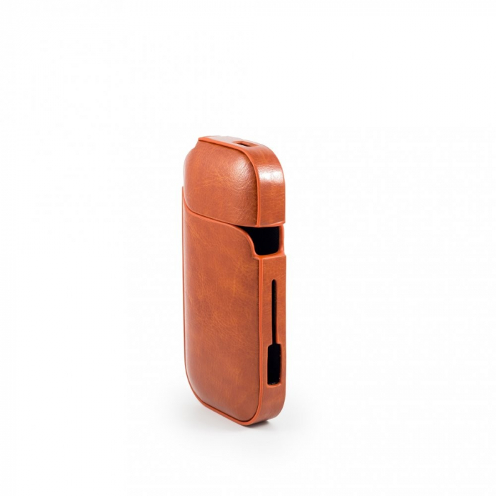 Husa Flippy pentru IQOS 2.4 Plus, Capac de Protectie, Anti Soc si Zgarieturi, din Piele Ecologica, 43 g, 12 x 6 x 2.5 cm, Portocaliu [6]