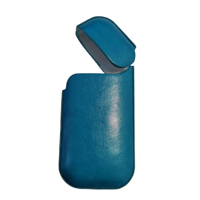 Husa Flippy pentru IQOS 2.4 Plus, Capac de Protectie, Anti Soc si Zgarieturi, din Piele Ecologica, 43 g, 12 x 6 x 2.5 cm, Turcoaz [3]