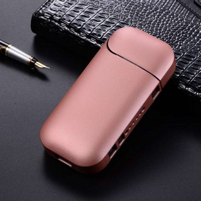 Husa Flippy pentru IQOS 2.4 Plus, Capac de Protectie, Anti Soc si Zgarieturi, Full Body, din Plastic, 11.5 x 5 x 2.3 cm, Roz Auriu [2]