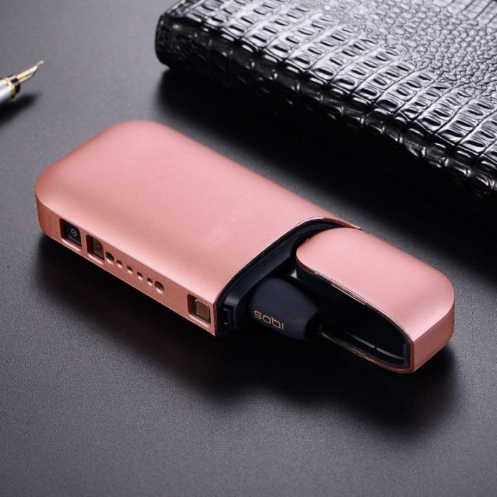 Husa Flippy pentru IQOS 2.4 Plus, Capac de Protectie, Anti Soc si Zgarieturi, Full Body, din Plastic, 11.5 x 5 x 2.3 cm, Roz Auriu [3]