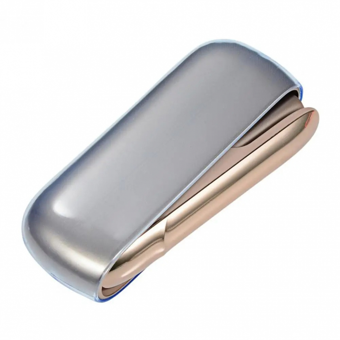 Husa Flippy pentru IQOS 3.0 DUO, de Protectie, Anti Soc si Zgarieturi, din Plastic, 12 x 4.5 cm, Albastru Transparent [2]