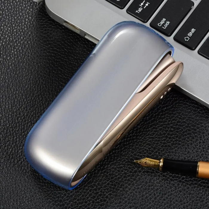 Husa Flippy pentru IQOS 3.0 DUO, de Protectie, Anti Soc si Zgarieturi, din Plastic, 12 x 4.5 cm, Albastru Transparent [5]