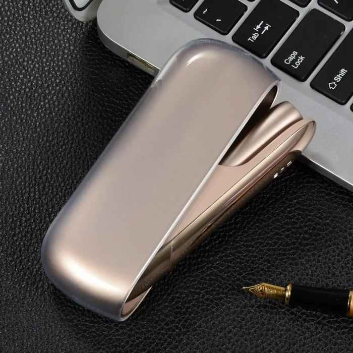 Husa Flippy pentru IQOS 3.0 DUO, de Protectie, Anti Soc si Zgarieturi, din Silicon, 12 x 4.5 cm, Transparent [4]
