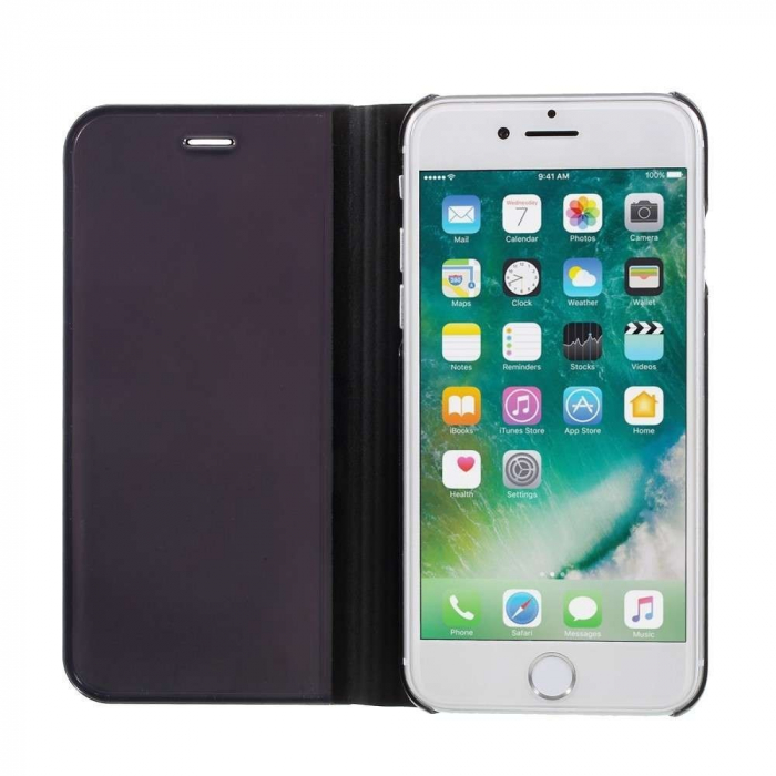 Husa Huawei P20 Lite 2019, Flip Cover Oglinda, Negru [5]