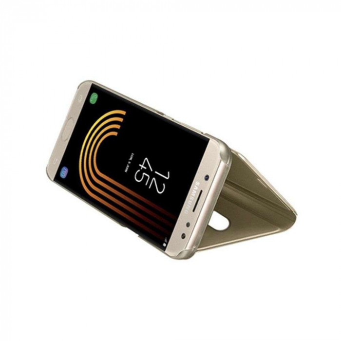 Husa Huawei P30 Lite, Flip Cover Oglinda, Auriu [5]