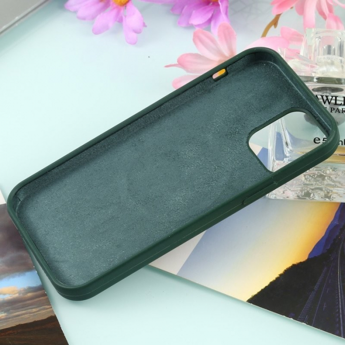 Husa MagSafe liquid large hole magnetic shell pentru Apple iPhone 14 Pro Max, Full Cover, Liquid Silicone, Magnetica, Incarcare Wireless, Flippy, Verde [5]