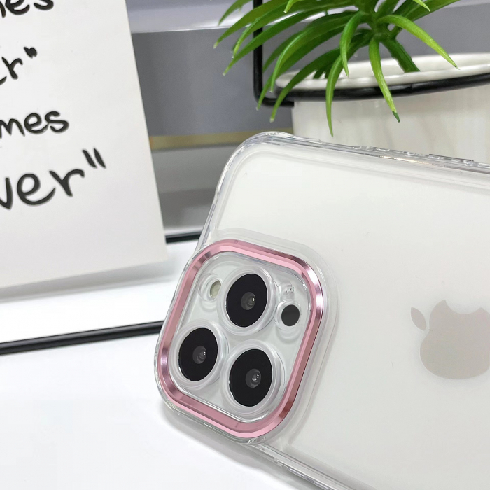 Husa MagSafe Silicone pentru iPhone 12 Pro Max, Flippy, Transparenta, Magnetica, Extra Protectie Camera Roz [5]